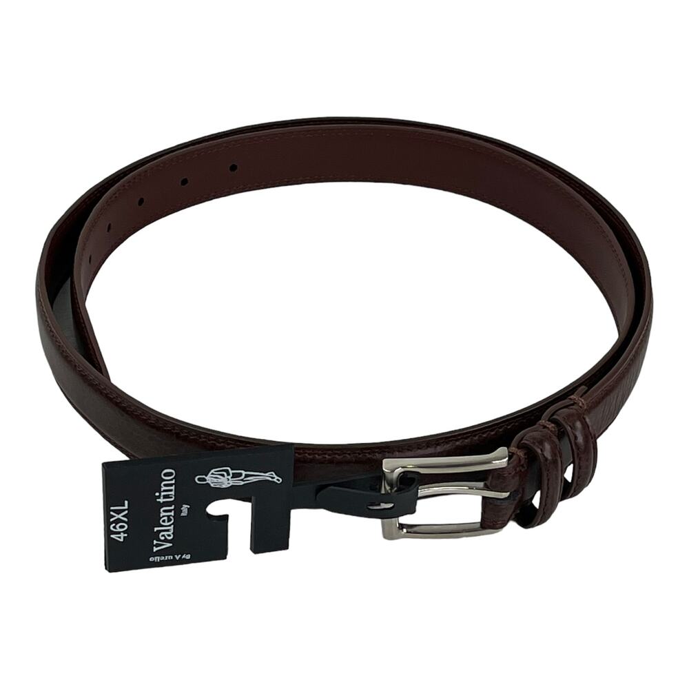 Aurielo Valentino Belt 46XL Men's Black Leather